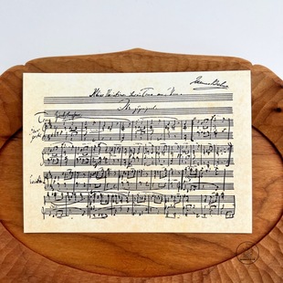 「SHUNA」乐谱明信片5勃拉姆斯Brahms音乐家手稿系列德国原版