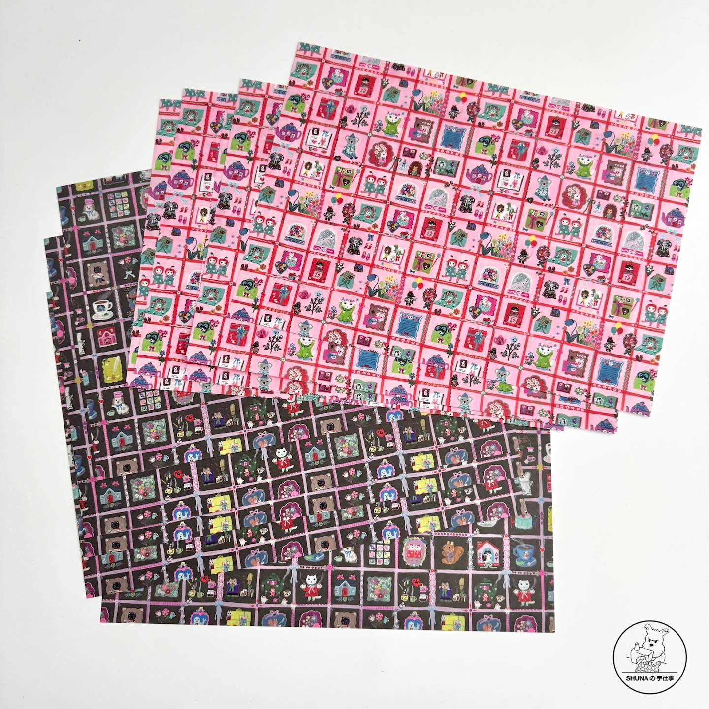 「SHUNA」猫咪们的奇幻世界 8 北岸由美日本原版插画包装纸