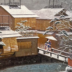 「SHUNA」古都与细雪 日本原版京都冬日风景美术品原版明信片