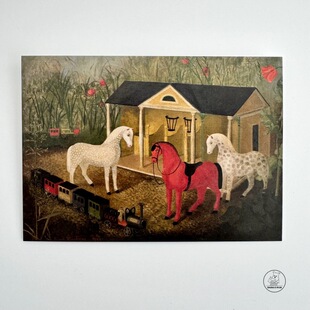 火车主题浪漫怀旧名画贺卡 英国原版 「SHUNA」名为梦幻 列车