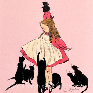 「SHUNA」初次见面请多指教 日本绘本作家仓桥伶衣黑猫明信片