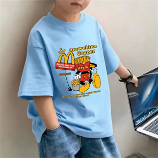童装纯棉服短袖t恤2026夏季薄款米奇透气男女童吸汗棉上衣中小童