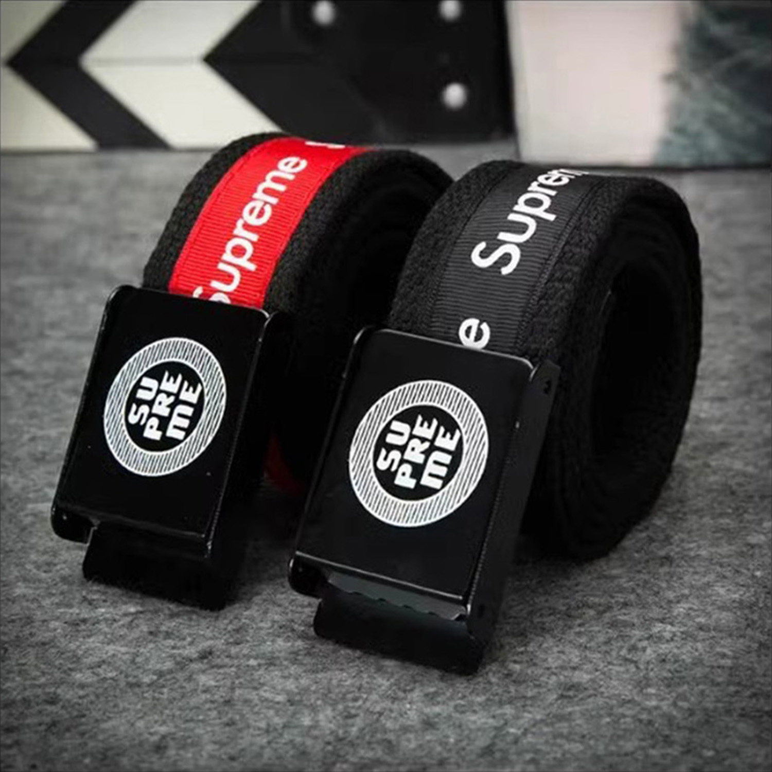 男士帆布腰带自动平滑扣休闲皮带年轻人百搭个性潮牌青年学生裤带