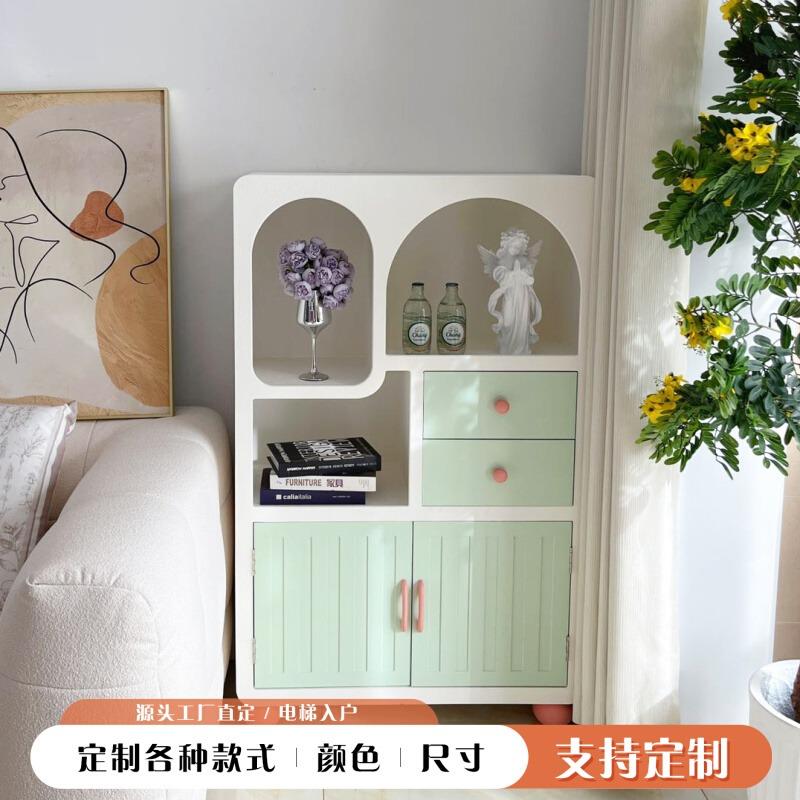 多巴胺陈列柜客厅斗柜手办收纳柜卧室储物装饰民宿落地书柜展示柜