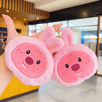 可爱卡通迷你毛绒零钱包钥匙扣小饰品包包挂件钥匙链挂饰公仔