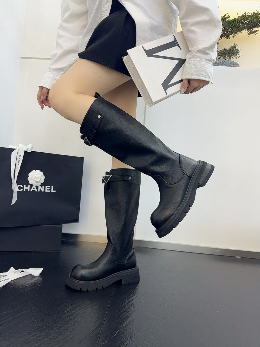 2025年秋冬新英伦风马丁靴女厚底增高长筒靴子时尚舒适高品质女靴