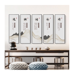 清通调养补中医馆养生馆装饰画诊所经络调理推拿按摩店美容院挂画