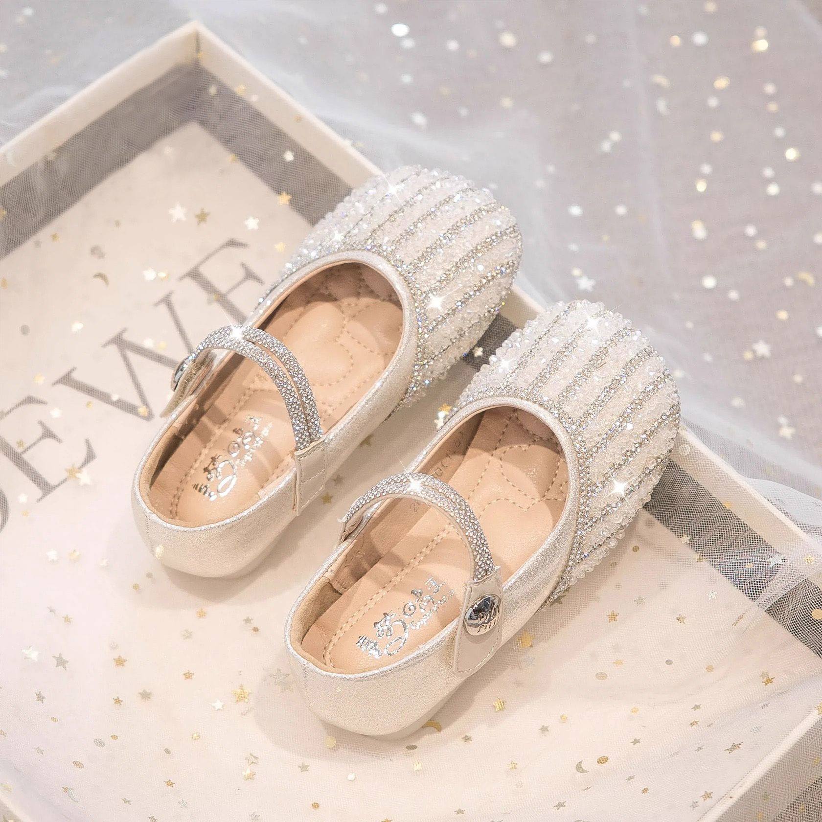 真皮女童公主鞋2024春秋新款儿童鞋子爱莎水晶鞋宝宝皮鞋软底单鞋,童鞋/婴儿鞋/亲子鞋,水晶/水钻鞋,淘宝优惠券,粉丝福利购,淘宝优惠卷