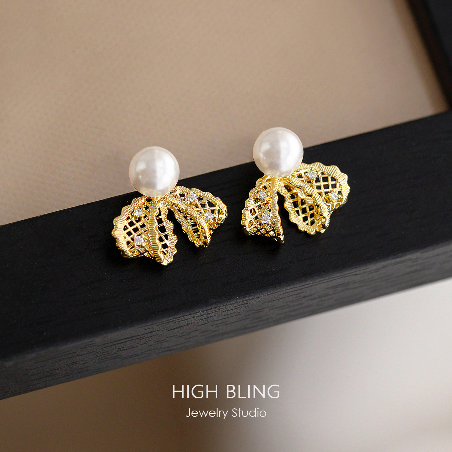 千金气质贵气珍珠蝴蝶结耳饰耳钉无耳洞女蚊香盘耳夹精致轻奢宫廷