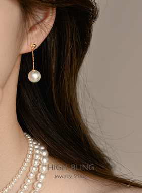 玫瑰的故事流苏珍珠耳环轻奢耳坠无耳洞女蚊香盘耳夹新中式耳饰