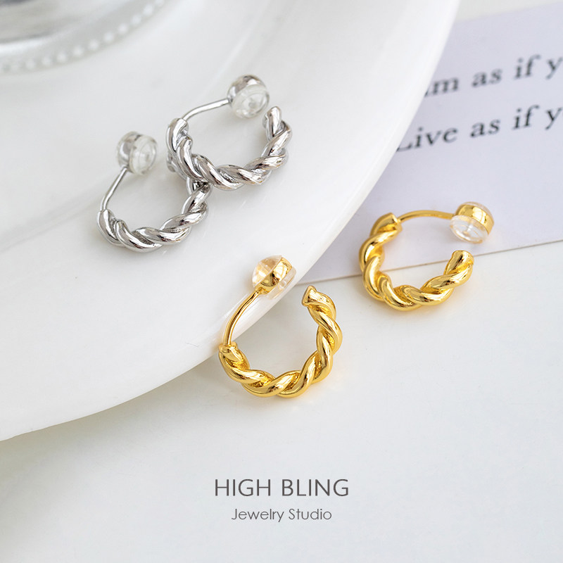 刘亦菲玫瑰的故事同款百搭基础款麻花耳圈耳饰无耳洞女硅胶耳夹,饰品/流行首饰/时尚饰品新,耳夹,淘宝优惠券,粉丝福利购,淘宝优惠卷