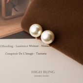 赵露思许妍同款 高品质轻奢珍珠无耳洞女蚊香盘耳夹耳饰钉复古高级