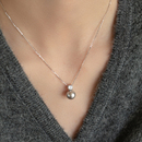 回馈款 S925银戴妃水晶珍珠项链锁骨链通勤百搭精致防过敏 必入经典