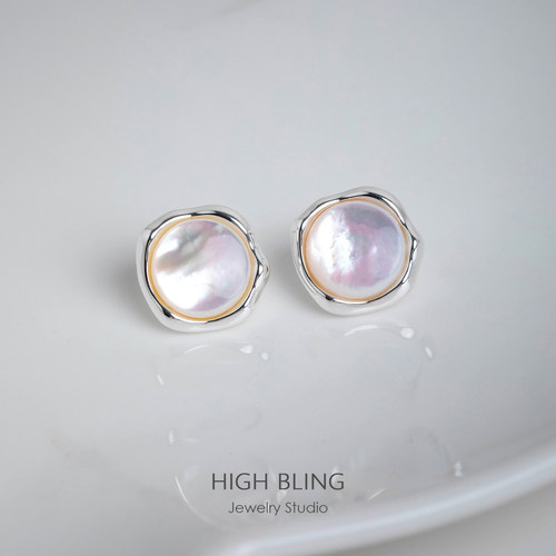 天然白蝶贝高级感耳饰蚊香盘耳夹