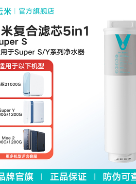 云米净水器滤芯5in1复合滤芯Super s适配小海豚2 1000G Mee 2