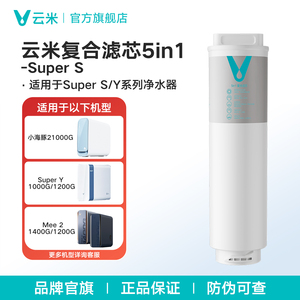 云米净水器滤芯5in1复合滤芯Super s适配小海豚2 1000G Mee 2