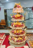 8层 五层带支架婚礼蛋糕结婚鲜花纸杯甜品可以做到5