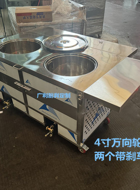 双头卤虾车翅片底50桶卤小龙虾炉