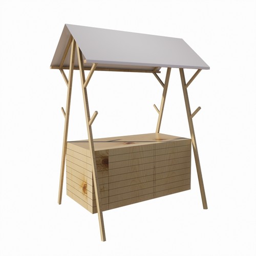 展示架棚架木质移动小摊位售货车夜市地摊车市集活动集市摊位架