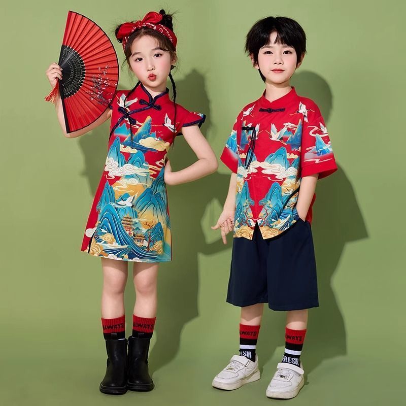 六一儿童夏季中国风服装