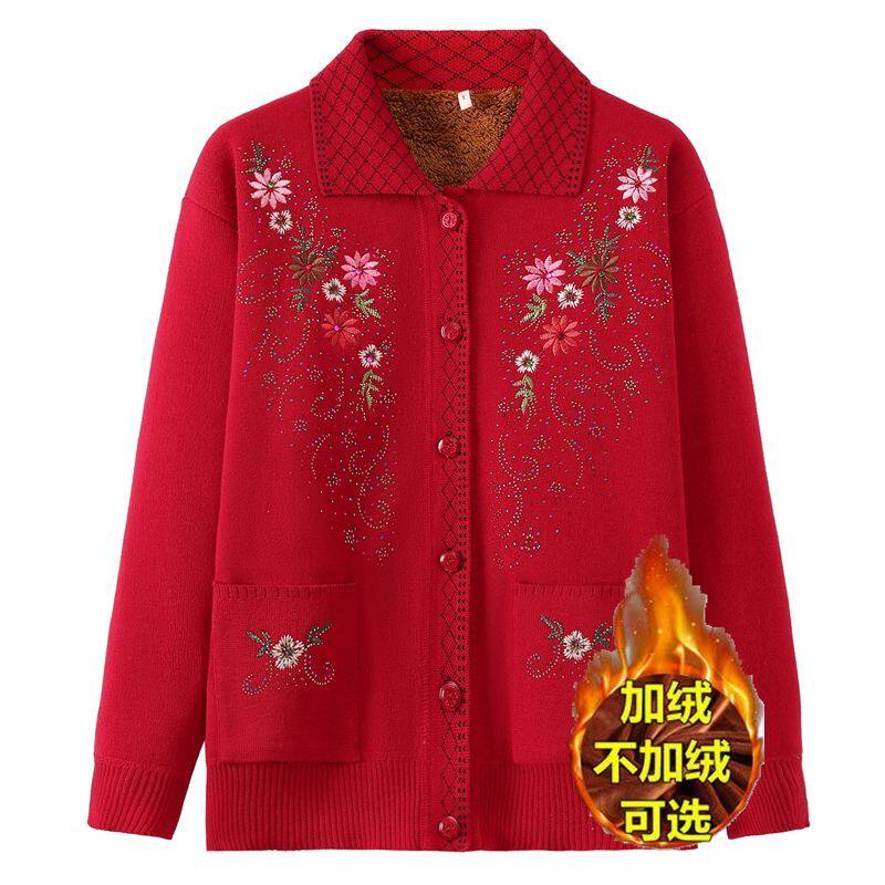 中老年女装新款春秋毛衣