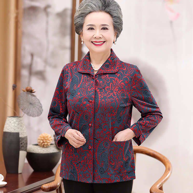 中老年人女装春秋季套装6