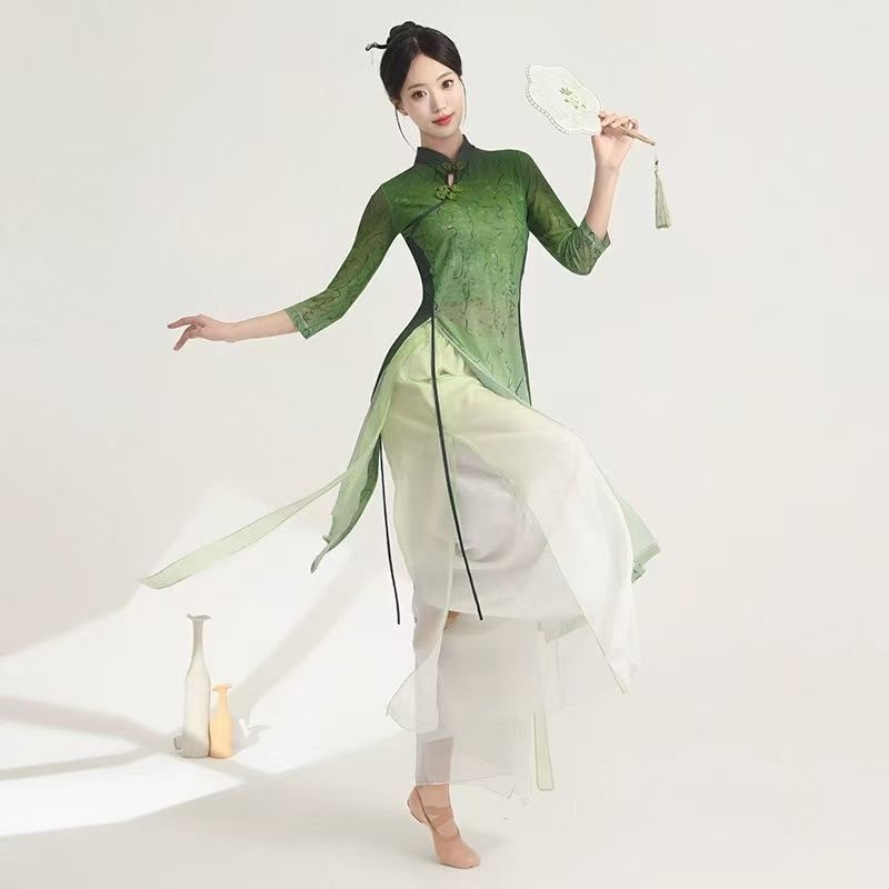 成人古典舞服中国风旗袍