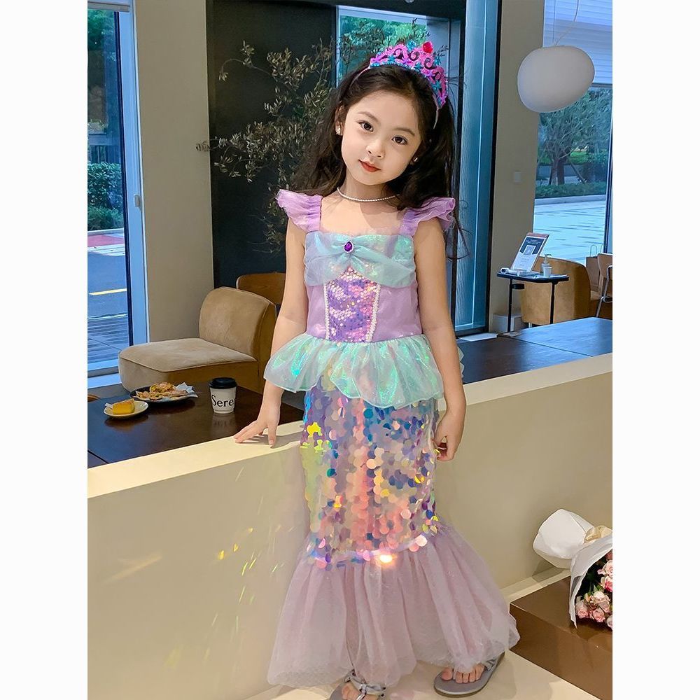 女童美人鱼连衣裙2024新
