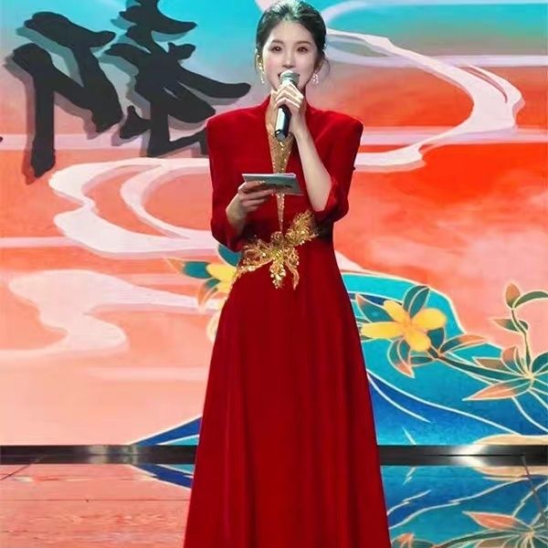 大合唱服演出服女长裙新