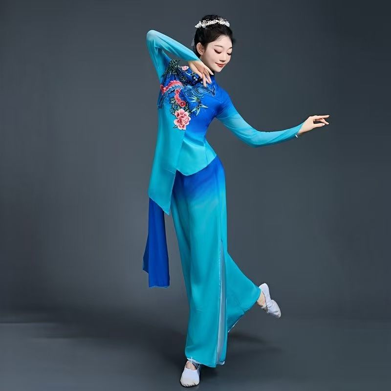 古典舞演出服飘逸新款胶