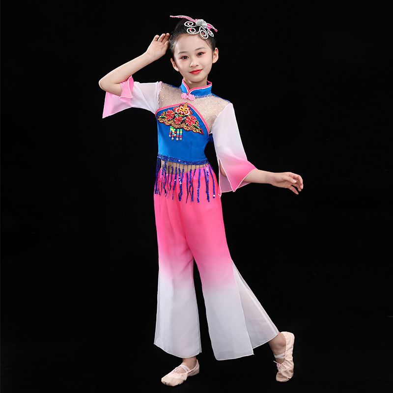 新款儿童古典舞秧歌服女