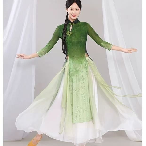 成人古典舞蹈服新款书法