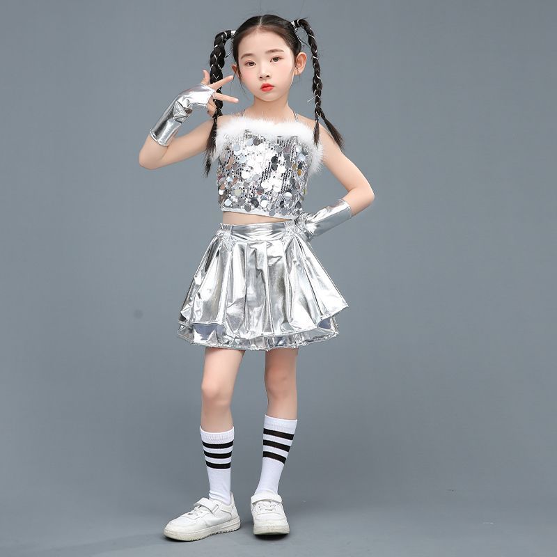 六一儿童爵士舞演出服亮