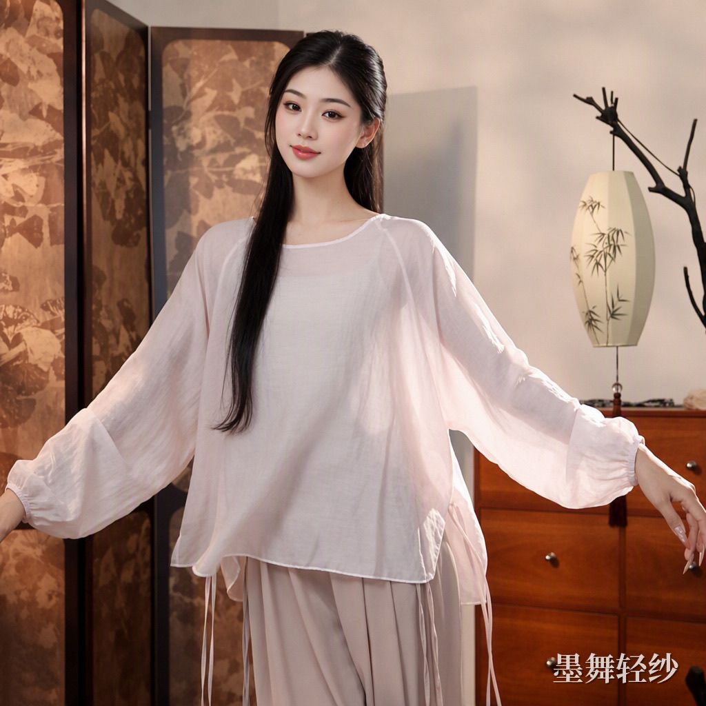 现代舞练功服罩衫女普拉
