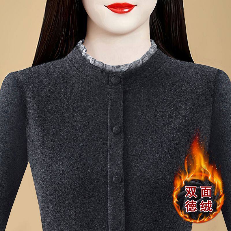 德绒上衣女士打底衫长袖