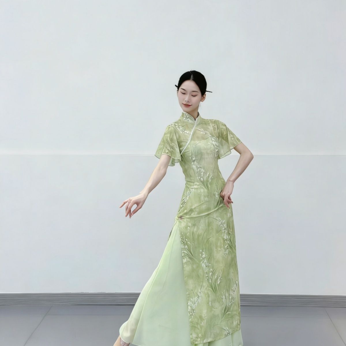古典舞蹈服旗袍连衣裙女