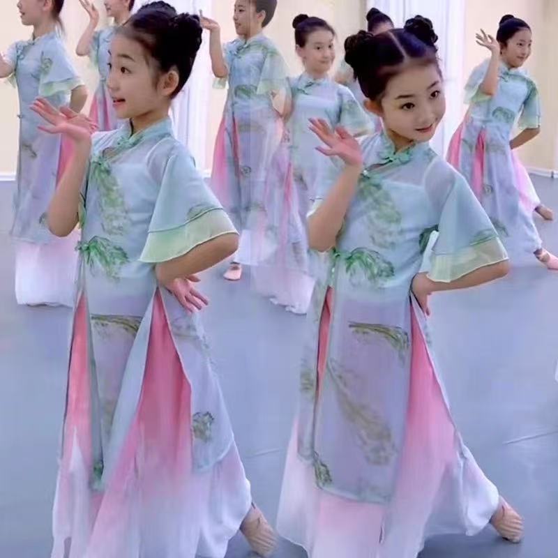 小月儿同款旗袍套装儿童