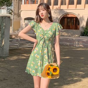 连体泳衣女新款妈妈大码
