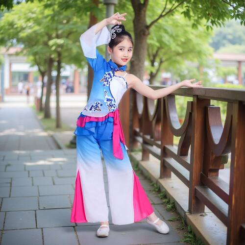 儿童古典舞演出服女中国