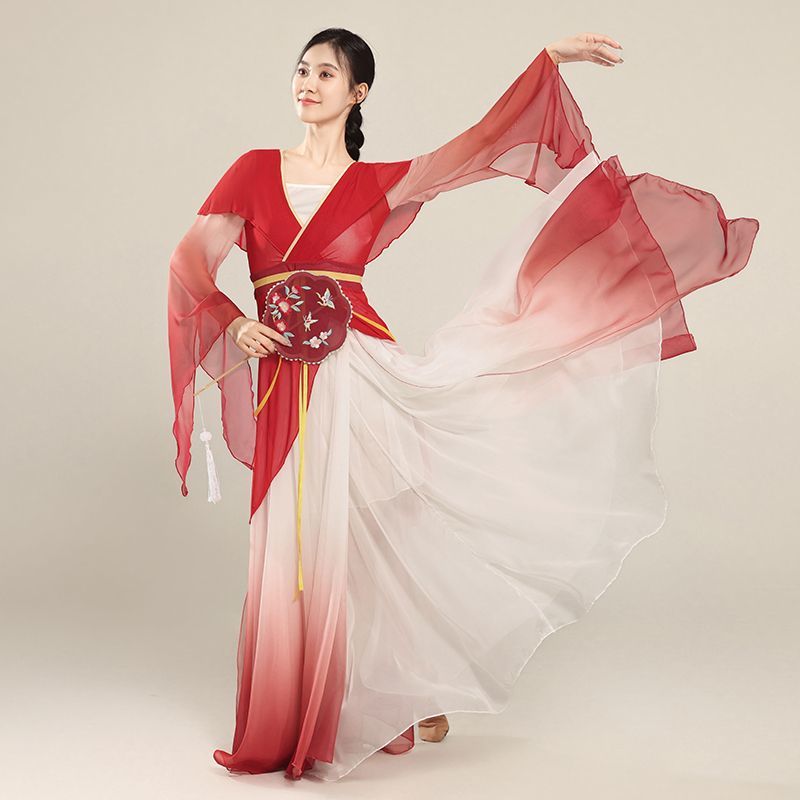 古典舞蹈服飘逸纱衣练功