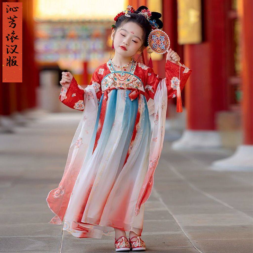 汉服女童春秋新款中国风