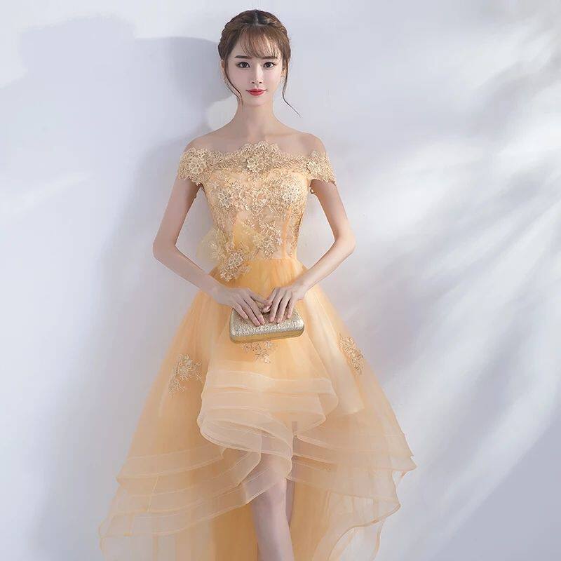 晚礼服女2025时尚新款主持人金色宴会显瘦优雅名媛连衣裙春夏季