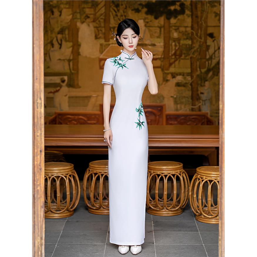 高端改良走秀旗袍女2025