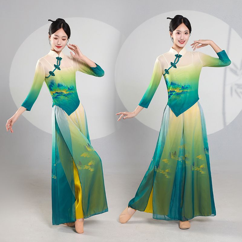 新款旗袍领舞蹈服女飘逸