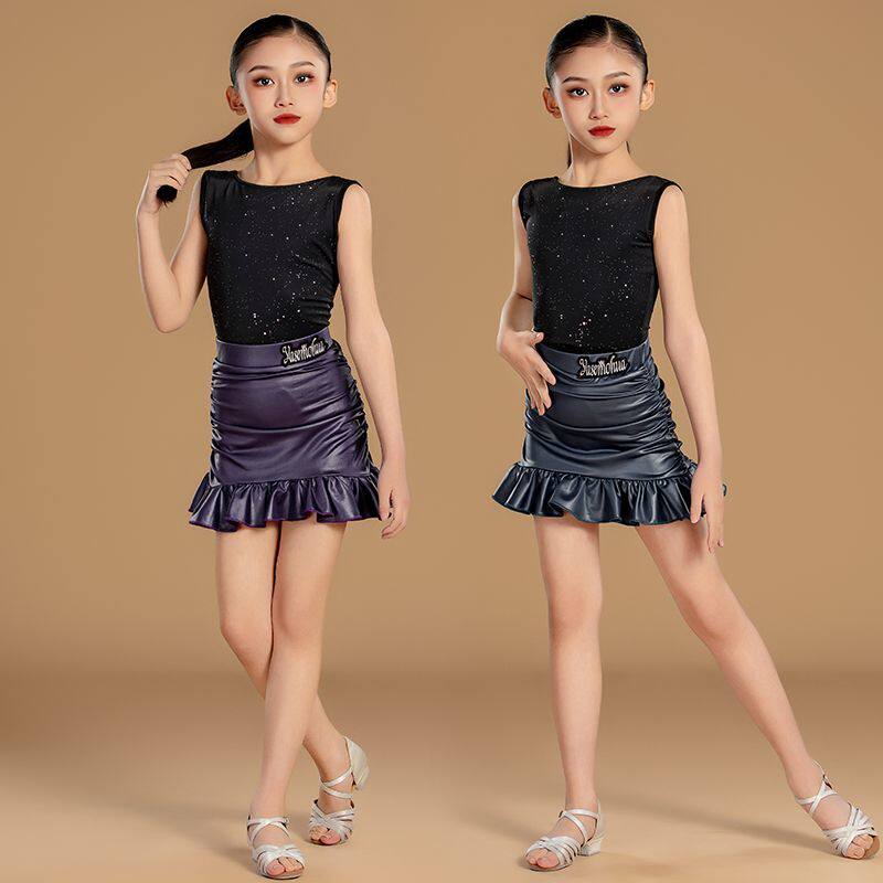 高档夏季新款女童拉丁练功服演出分体包臀裙夏季高级感舞裙训练服