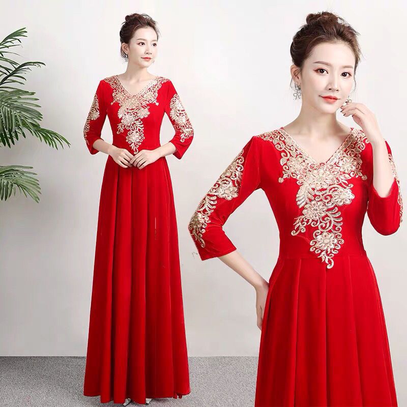 大合唱团演出服女长裙201