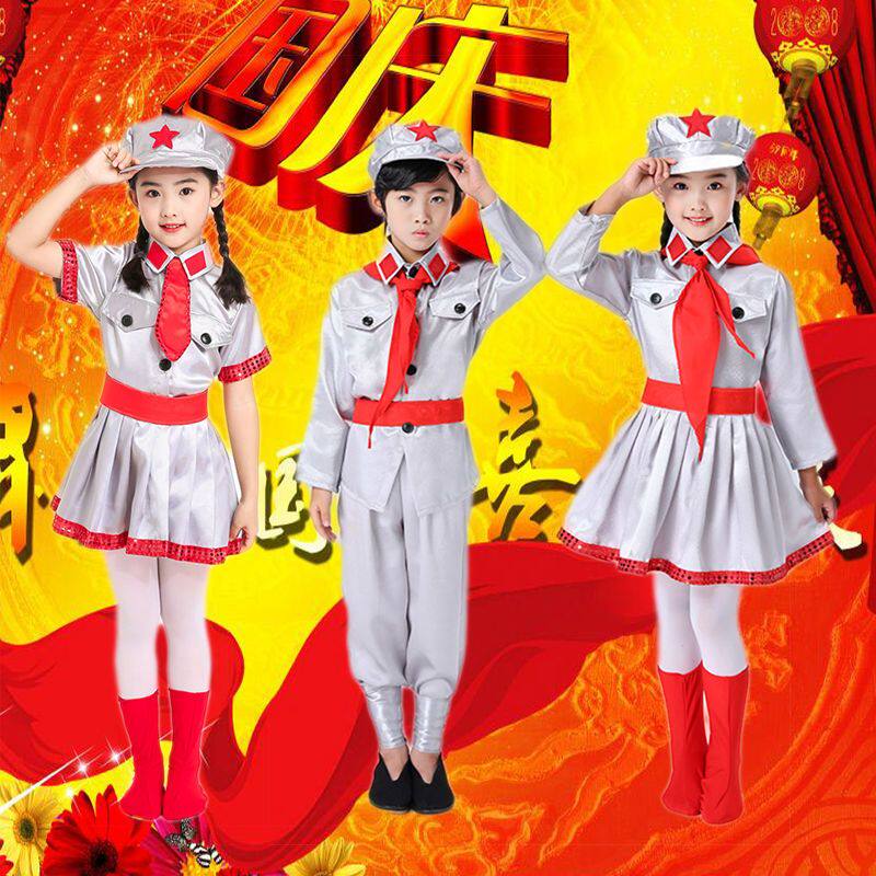 儿童小红军演出服八路军