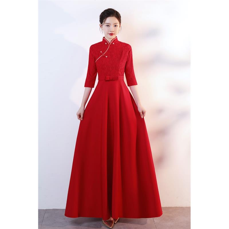 新款迎宾礼仪服装旗袍长
