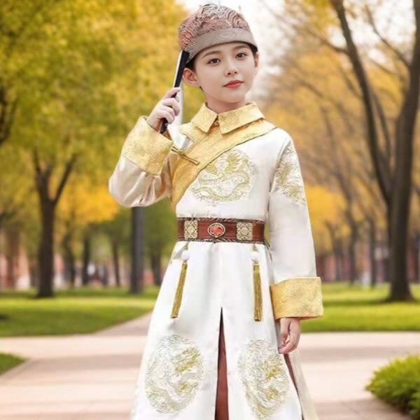 新款儿童汉服皇帝古装清