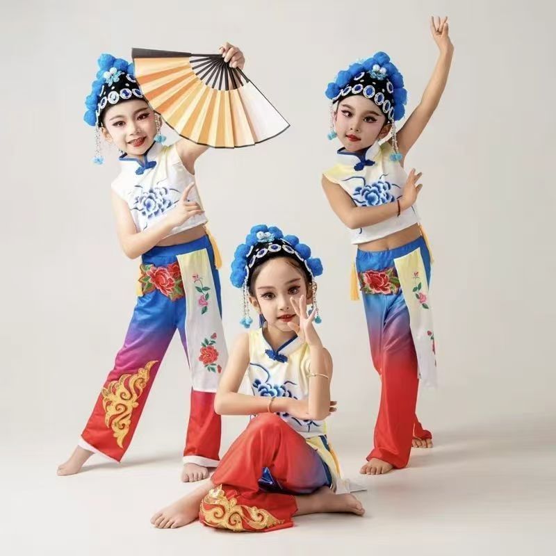 粉墨花旦演出服儿童戏曲